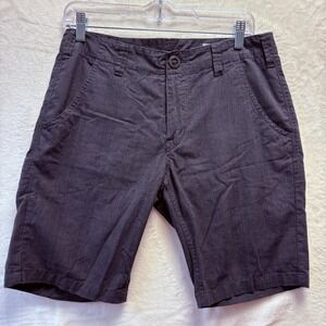 Volcom Shorts‎ Men Sz 29 Gray Plaid Frickin Modern Chino Casual 9.5" Inseam